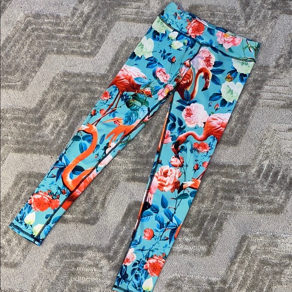 Mod Thread flamingo rose print leggings - Picture 1 of 3
